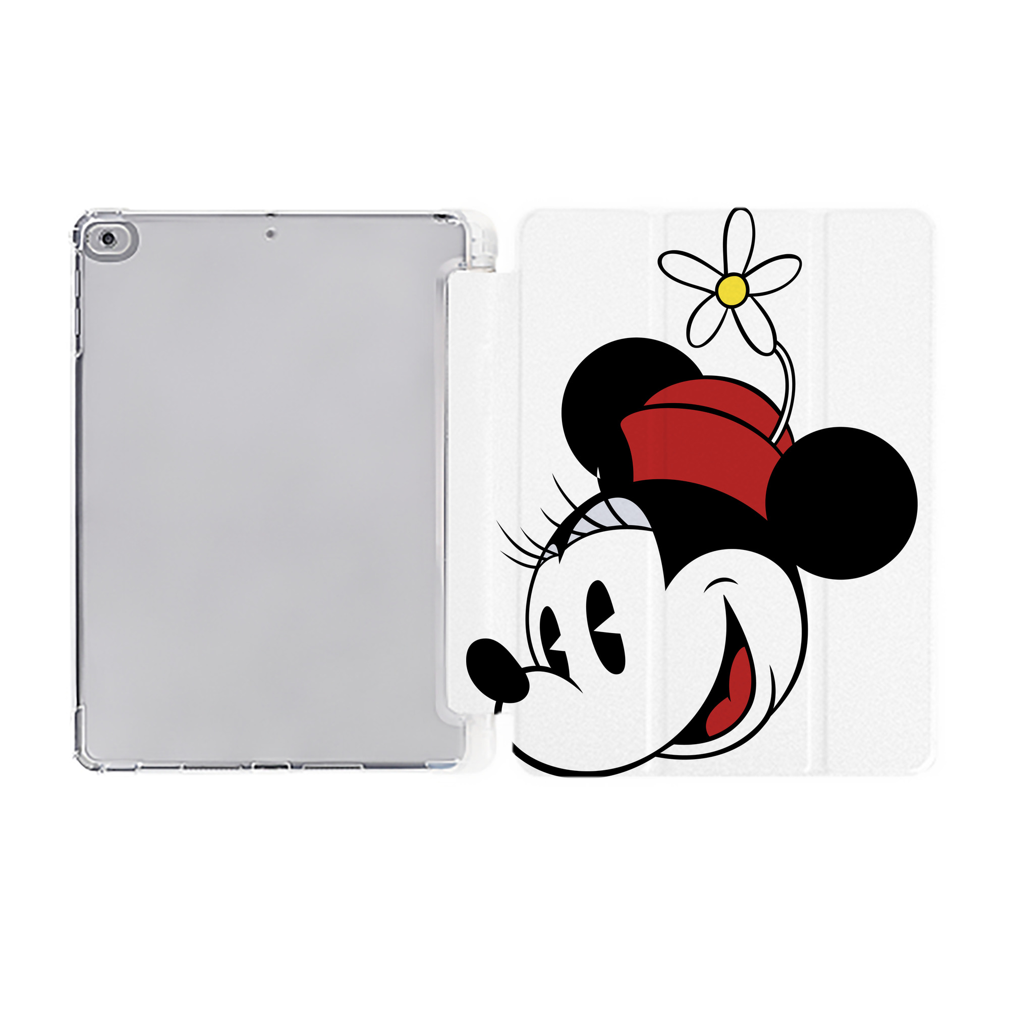 ミッキーマウス Mickey Mouse IPad ケース ペン収納付き 三つ折りスタンド PUレザー×シリコン 対応機種9.5/10.5/10.9インチ
